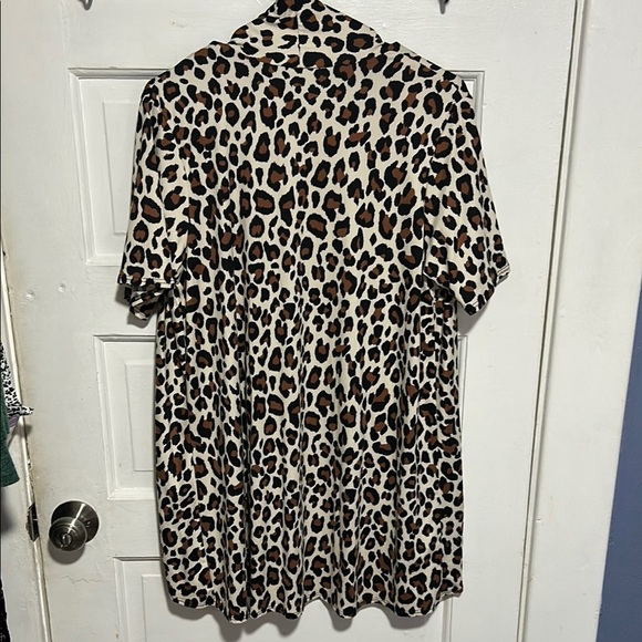 Leopard Print Open Front Cardigan - Picture 4 of 5
